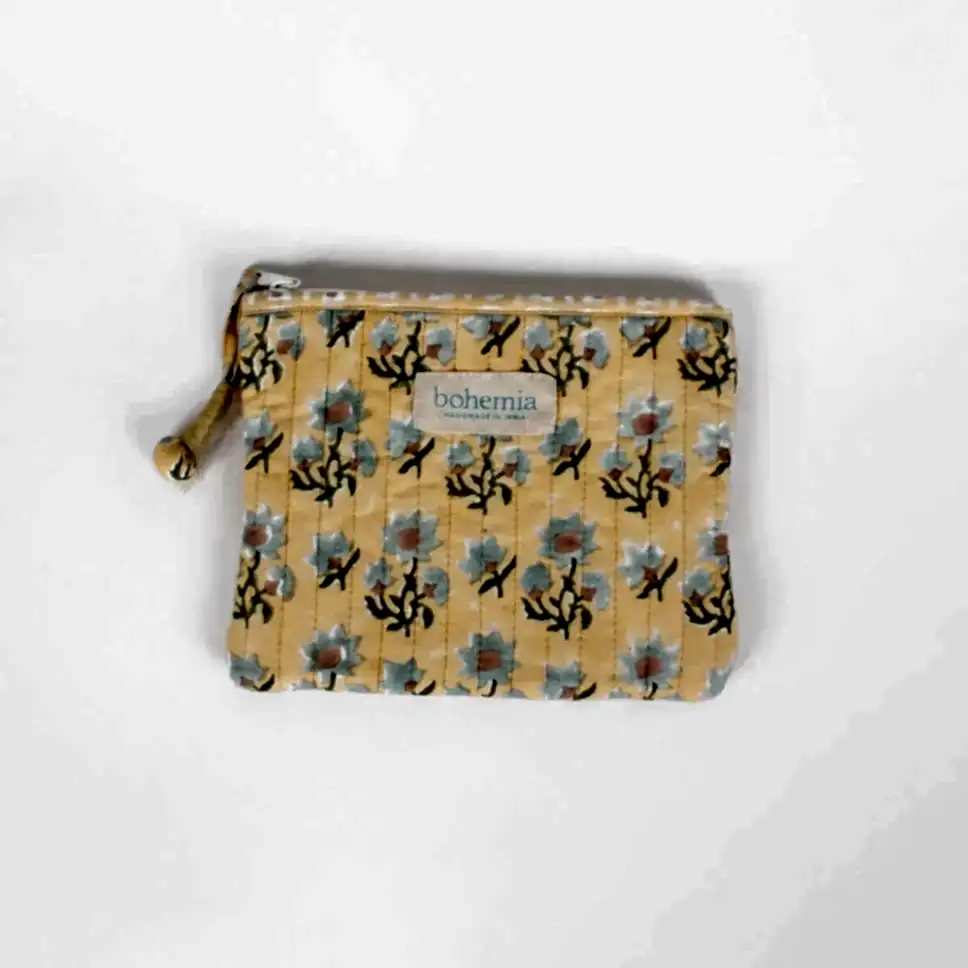 Quilted Zip Pouch | 3 Colours Available