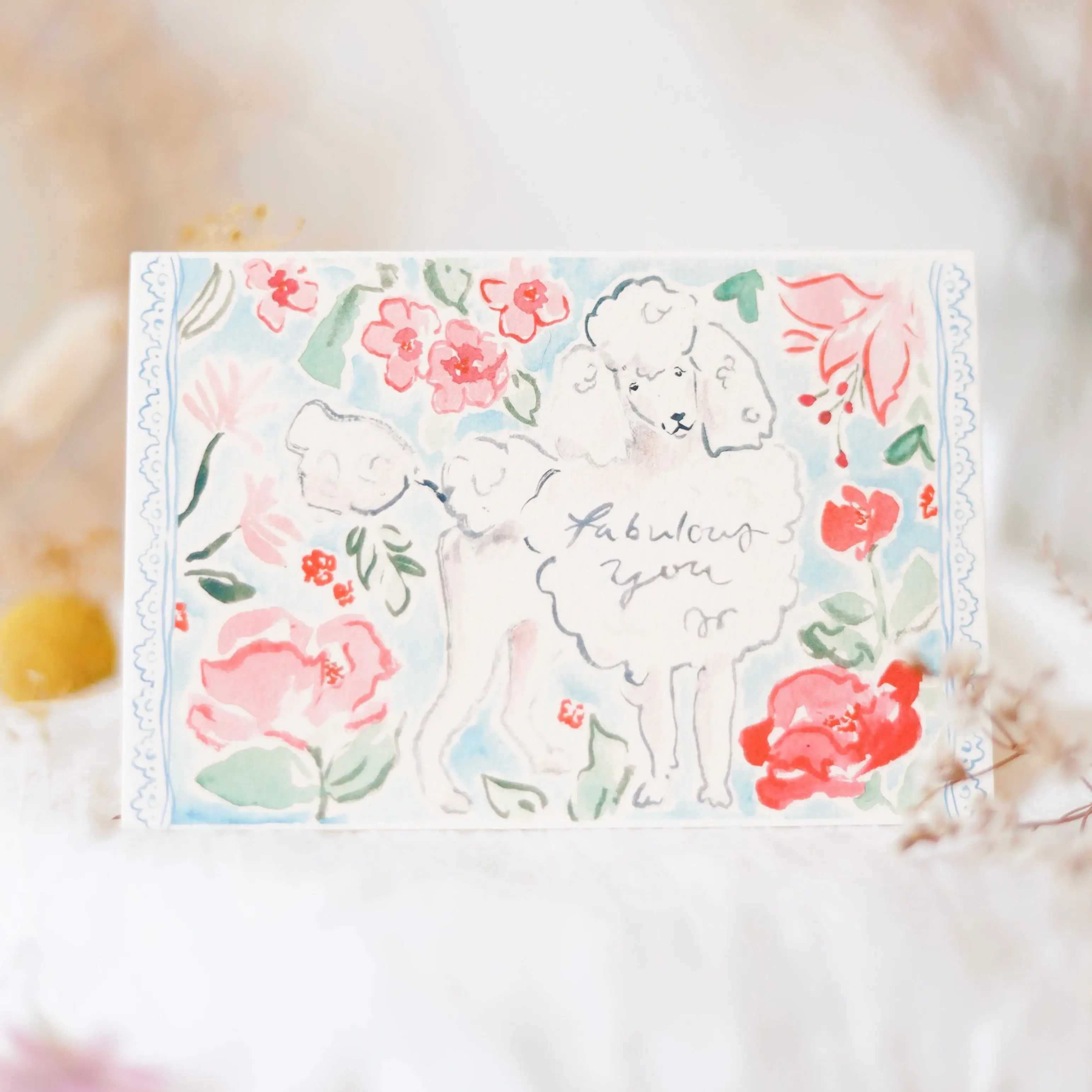 Fabulous You Poodle Greetings Card