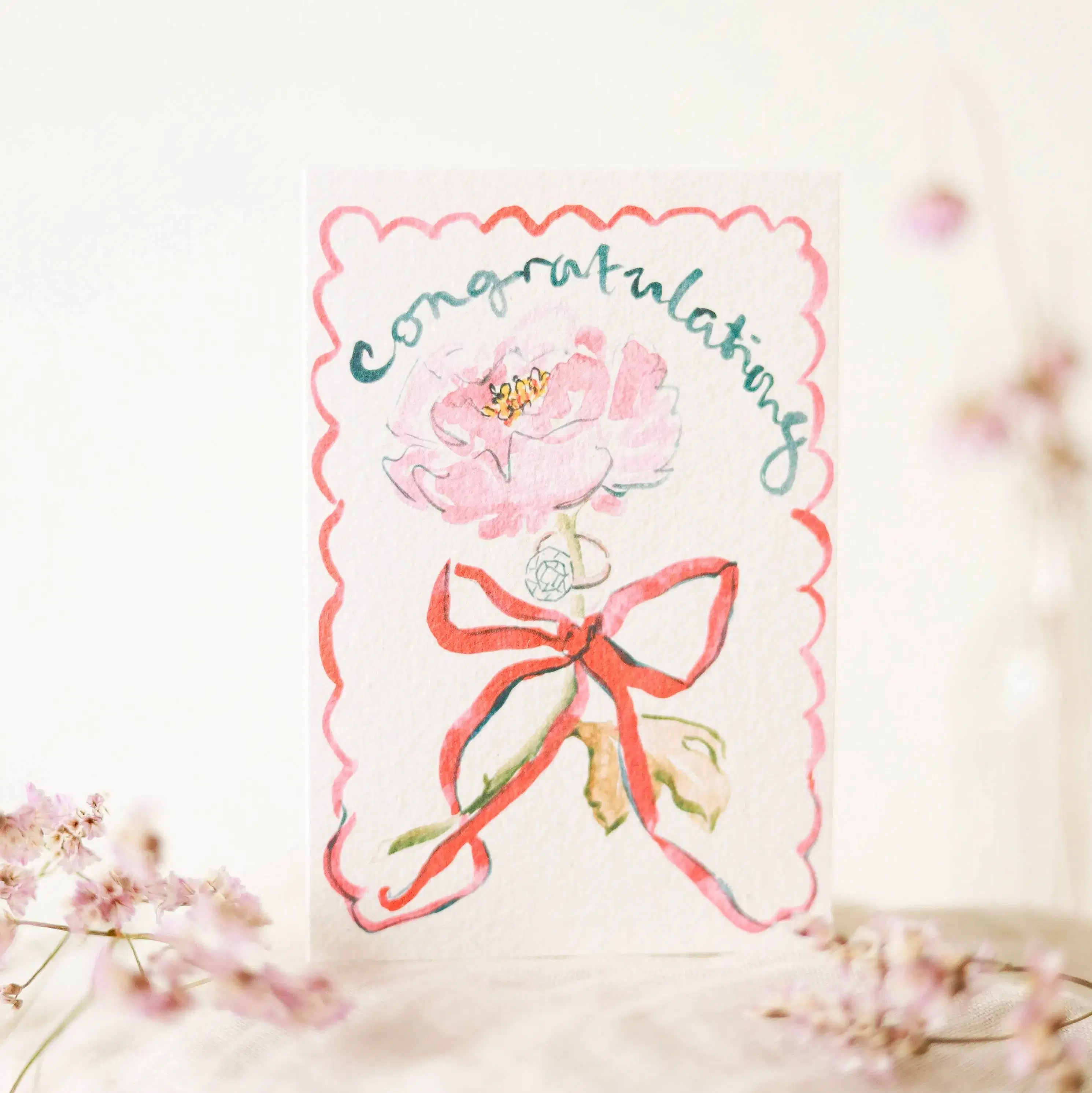Congratulations Peony Card