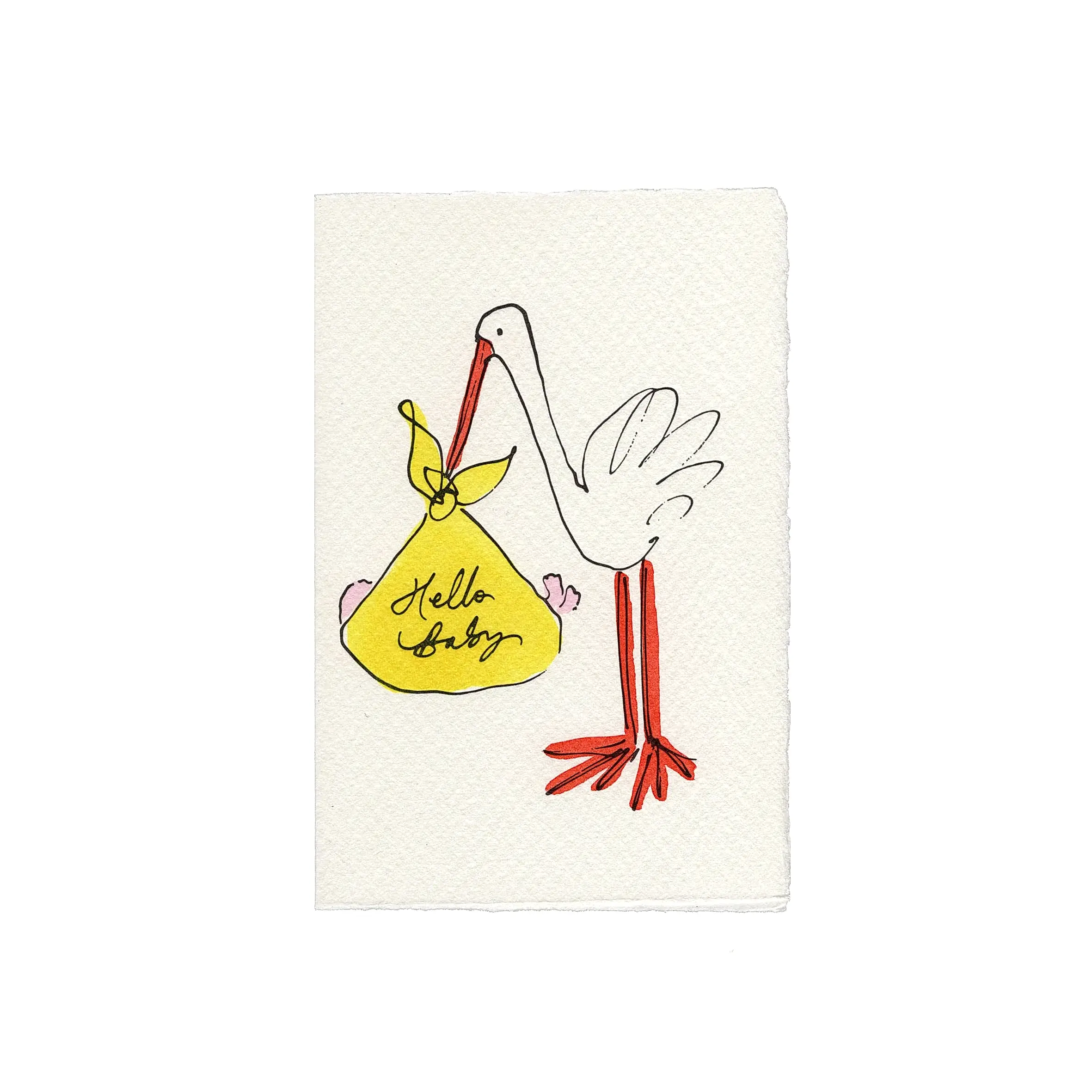 Hello Baby Stork Card