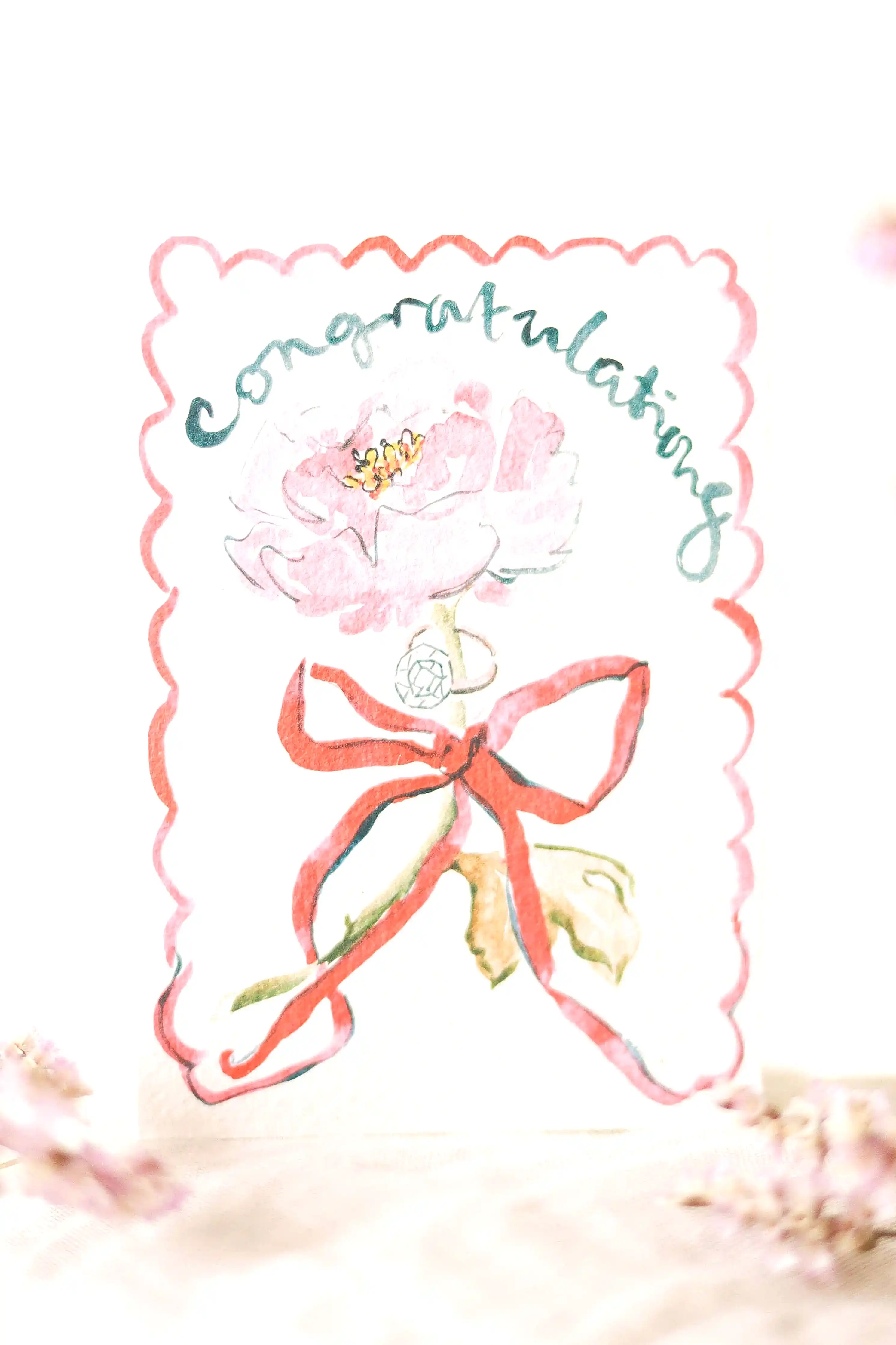 Congratulations Peony Card