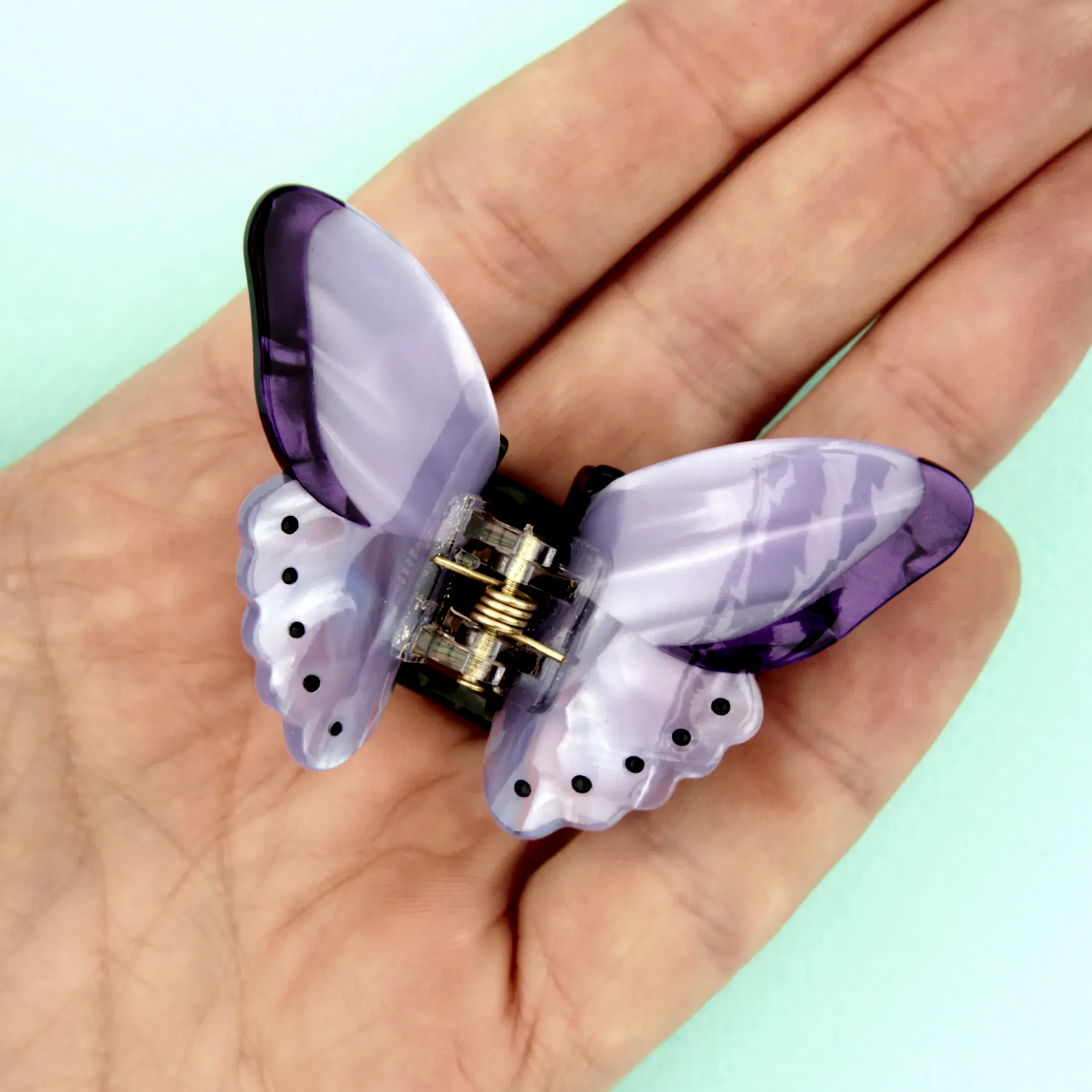 Purple Butterfly Mini Hair Claw