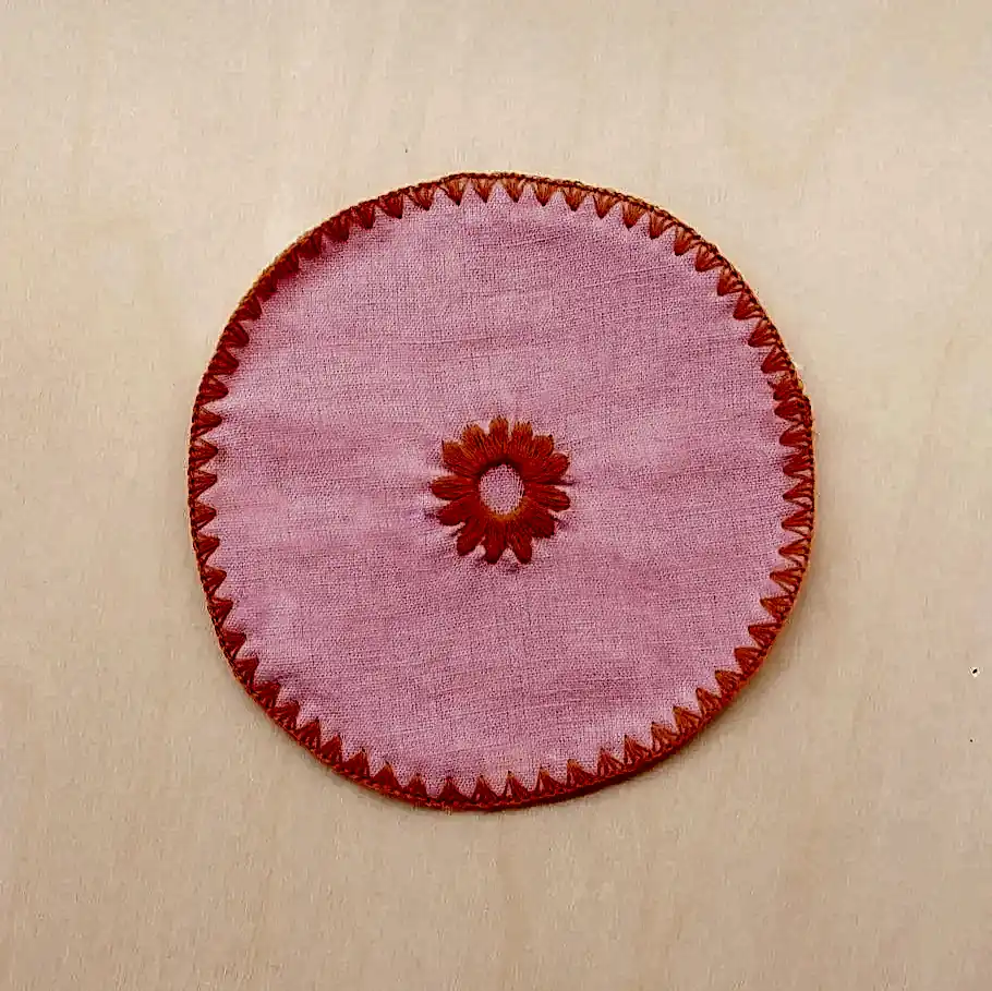 Cotton & Linen Coaster Set | Pink