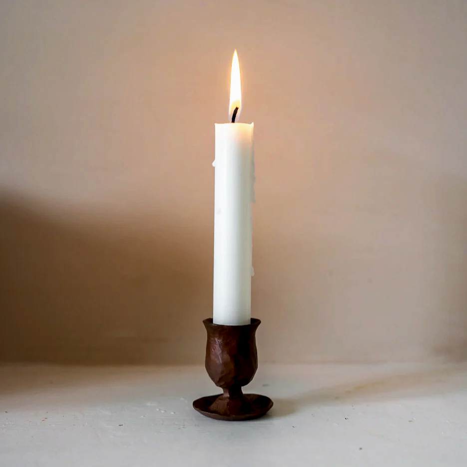 Small Forged Dinner Candle Holder