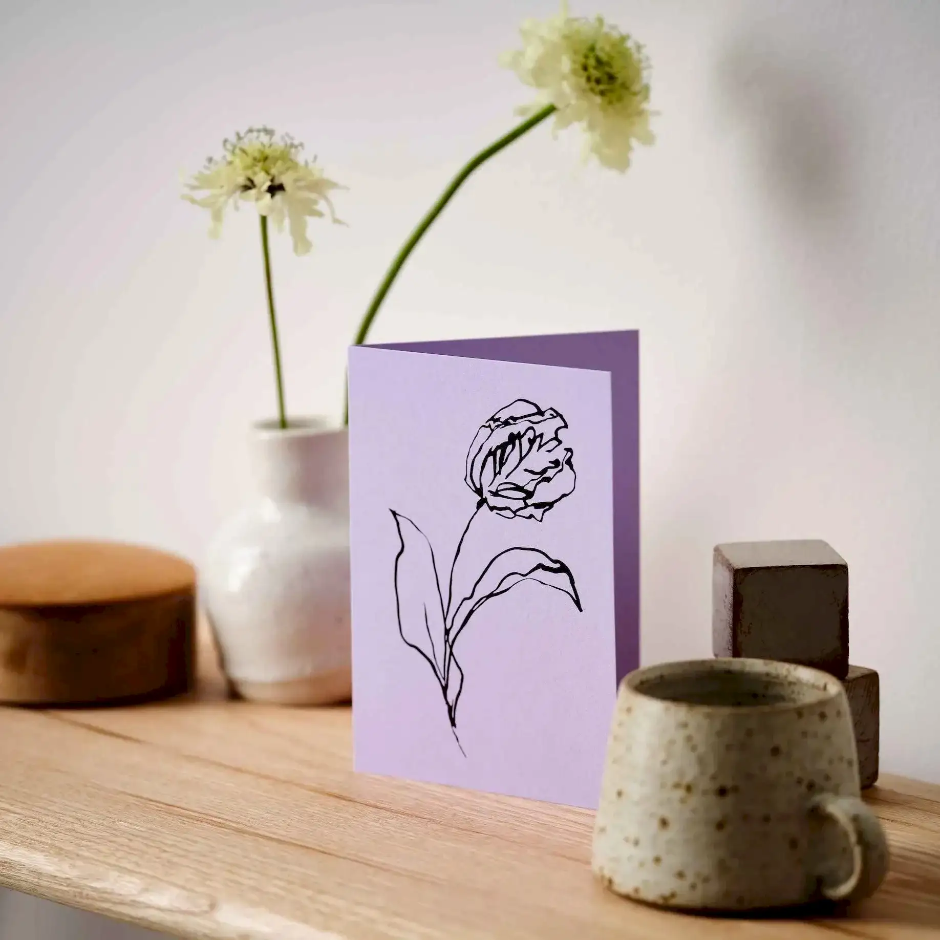 Parrot Tulip Greetings Card