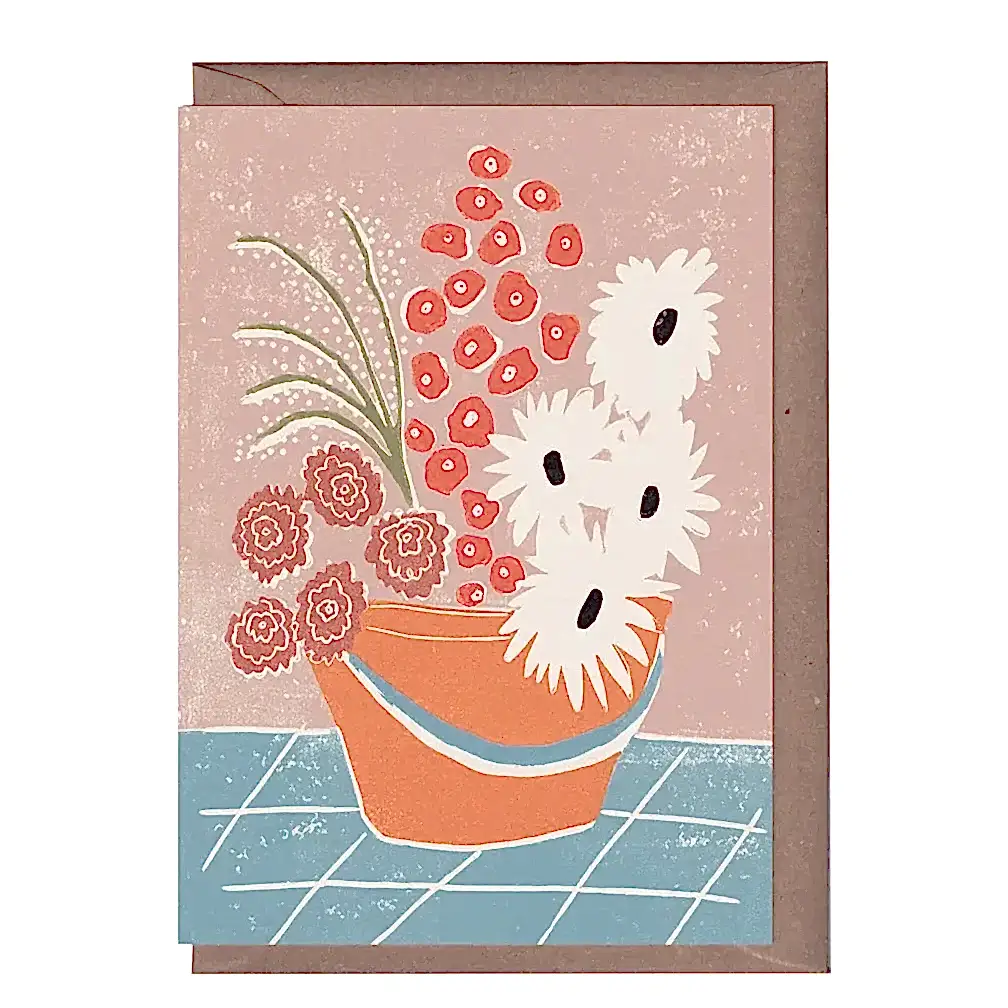 Bucket o' Flowers Greeting Card