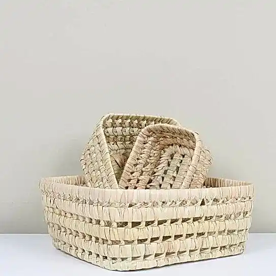 Square Open Weave Storage Tray