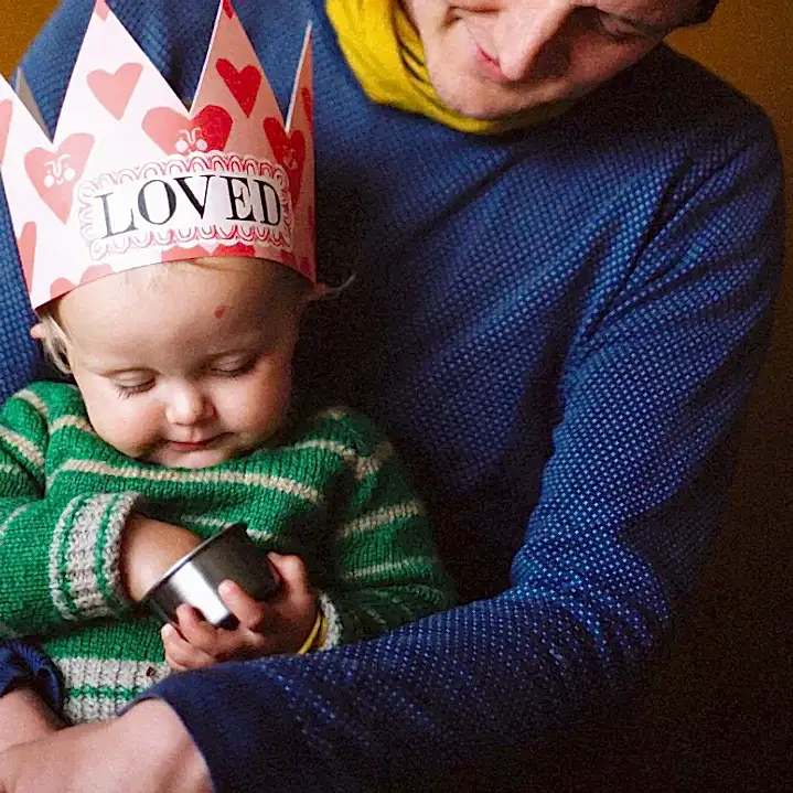 Loved Party Hat Greetings Card